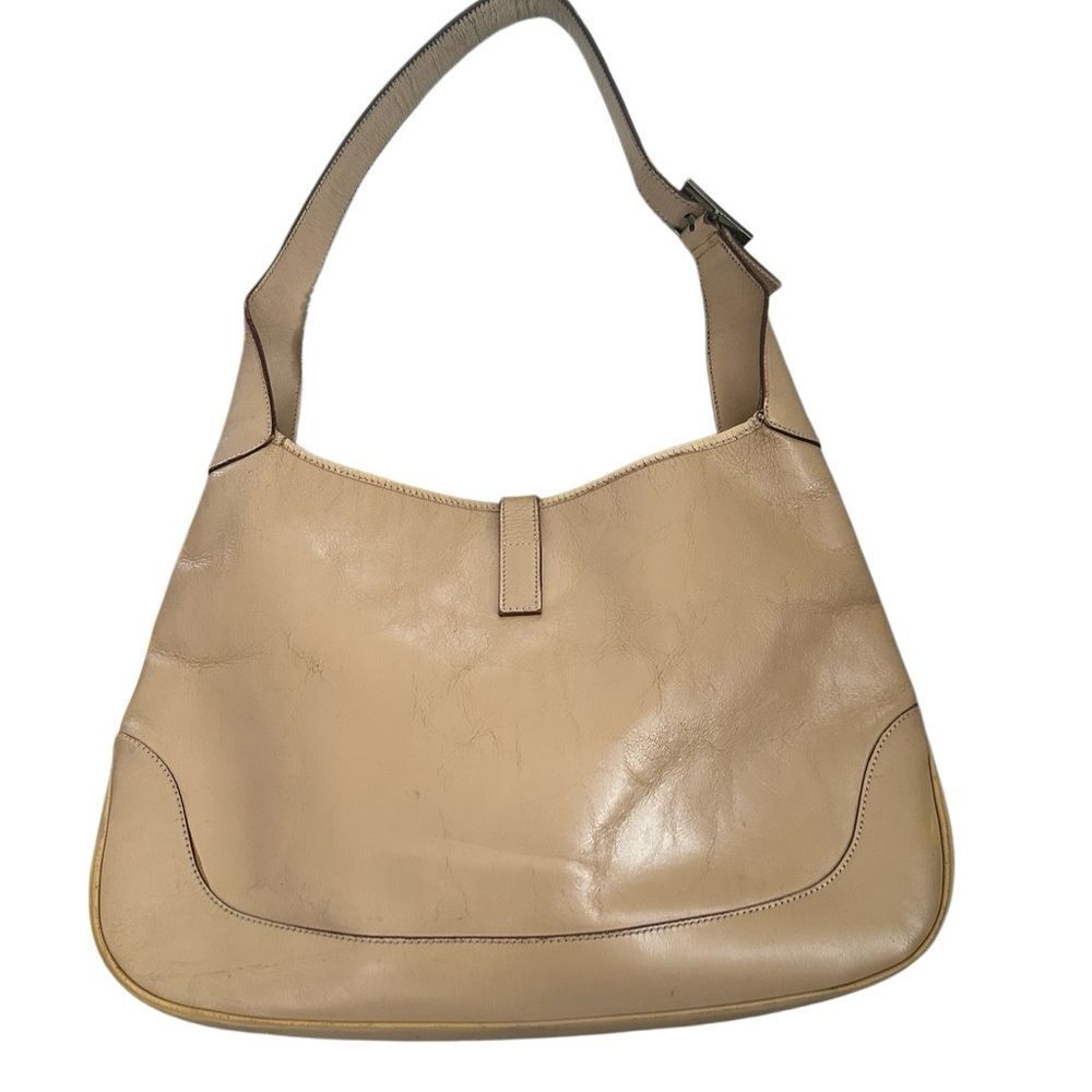 Gucci Beige Leather Jackie Shoulder Bag with piston lock - Picture 3 of 16